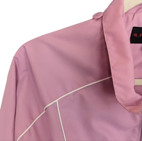 ]Alpine Tek Full Zip Retro Pastel Pink Windbreaker Jacket Women's Size S - Picture 15 of 16